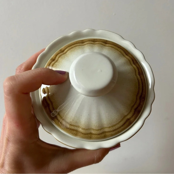 Vintage manor house mikasa stoneware ceramic sugar bowl - Picture 2 of 5